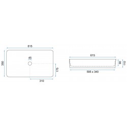Umywalka nablatowa Denis Marmur Rea