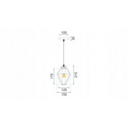 Lampa Wisząca Druciana Diament APP450-1CP Toolight
