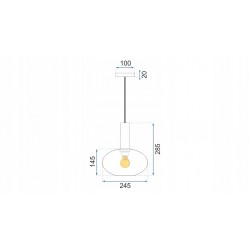 Lampa Wisząca Szklana Pomarańczowa APP464-1CP Toolight