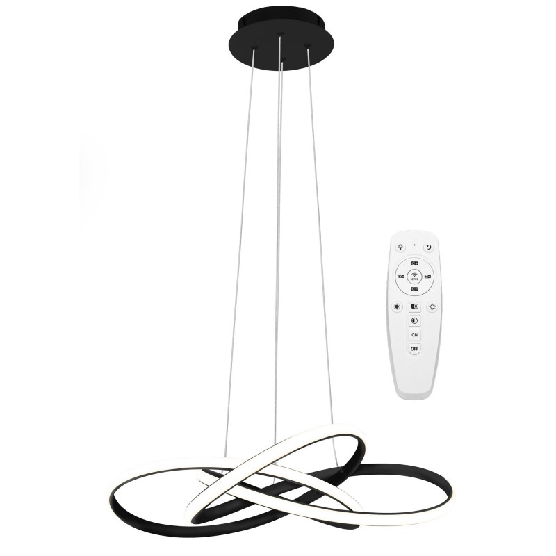Lampa sufitowa wisząca Twist Node Czarna 60 cm APP814-CP LED + Pilot Toolight