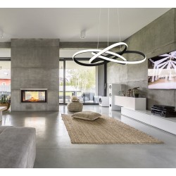 Lampa sufitowa wisząca Twist Node Czarna 60 cm APP814-CP LED + Pilot Toolight