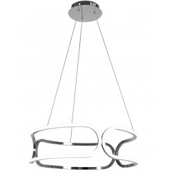 Lampa sufitowa wisząca Trio Srebrna 56 cm APP792-CP LED + Pilot Toolight