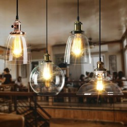 Lampa Wisząca Szklana Brązowa Verto D Toolight
