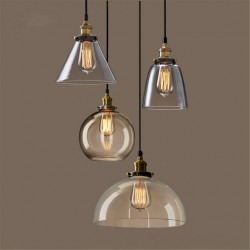 Lampa Wisząca Szklana Brązowa Verto D Toolight