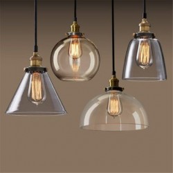 Lampa Wisząca Szklana Brązowa Verto D Toolight