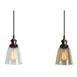 Lampa Wisząca Szklana Brązowa Verto D Toolight
