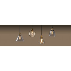 Lampa Wisząca Szklana Brązowa Verto D Toolight