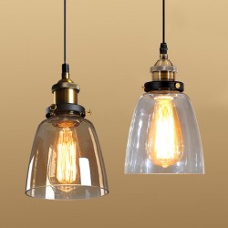 Lampa Wisząca Szklana Brązowa Verto D Toolight