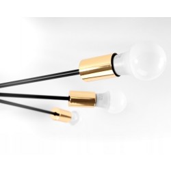 Lampa Pająk Czarno Złota Plafon APP502-8C Toolight