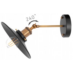 Lampa Kinkiet Czarny Porto Regulowany Toolight