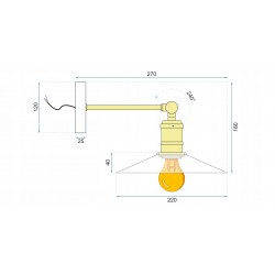 Lampa Kinkiet Czarny Porto Regulowany Toolight
