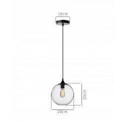 Lampa Wisząca Szklana 20 cm APP311 Toolight
