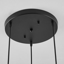 Lampa Wisząca Sufitowa Kryształ Czarna Potrójna APP513 Toolight