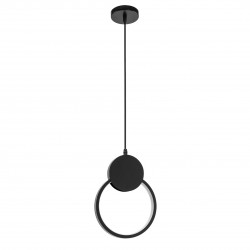 Lampa Sufitowa Wisząca Czarna Okrągła LED 26 cm APP852 Toolight