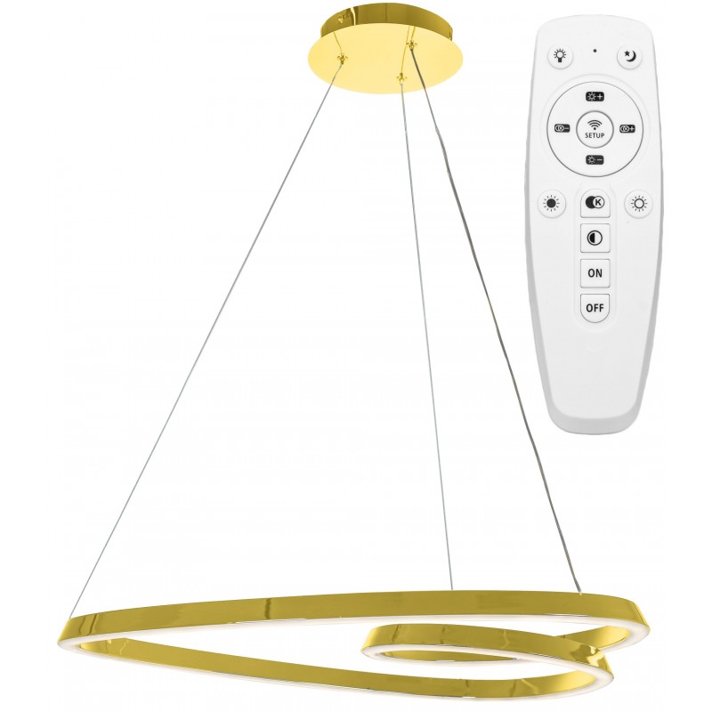 Lampa sufitowa wisząca Loop Złota 63 cm APP797-CP LED + Pilot Toolight