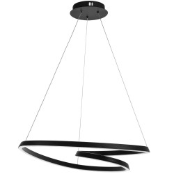 Lampa sufitowa wisząca Loop Czarna 63 cm APP796-CP LED + Pilot Toolight