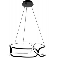 Lampa sufitowa wisząca Trio Czarna 56 cm APP790-CP LED + Pilot Toolight