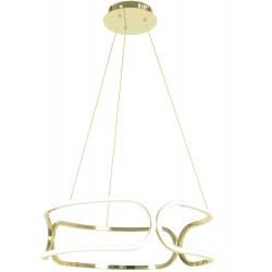 Lampa sufitowa wisząca Trio Złota 56 cm APP790-CP LED + Pilot Toolight