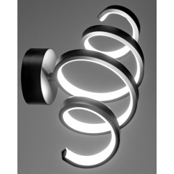 Kinkiet Czarny LED Spring APP826 Lampa Ścienna Toolight