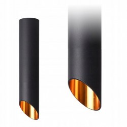 Lampa Metalowa Tuba Czarno Złota APP573-1C 20cm Toolight