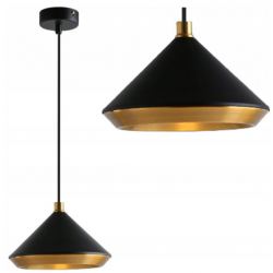 Lampa wisząca stożek LED Czarno Złota APP1005 Toolight