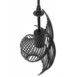 Lampa Wisząca Druciana Metalowa Loft Czarna APP977 Toolight