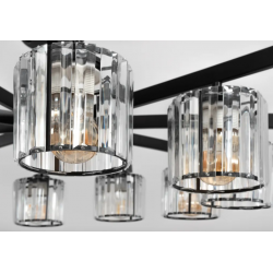 Lampa Sufitowa Szklana Plafon Kryształ 10 Kloszy Toolight