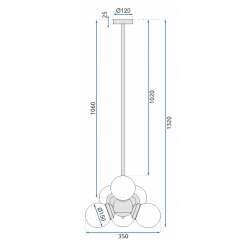 Lampa Wisząca Szklana APP904 Toolight