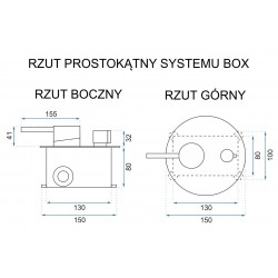 Bateria wannowa ścienna Lungo Black Rea + Słuchawka Prysznicowa + Box