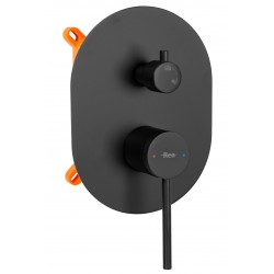 Zestaw natryskowy Czarny Oval Rea + Bateria Umywalkowa 27 cm