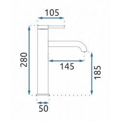 Bateria Umywalkowa Złota Rea Spot 28 cm