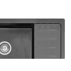 Zlewozmywak Granitowy Czarny Sten Rea 48x79,5 cm