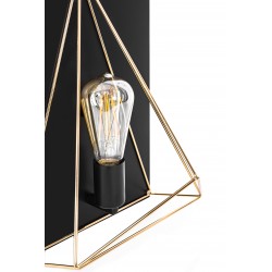 Lampa Ścienna Kinkiet Metalowy 3D Loft Czarny Złoty Druciany 4 Toolight