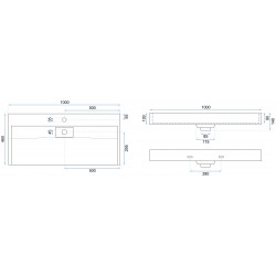 Umywalka Konglomeratowa nablatowa Goya 100 Rea