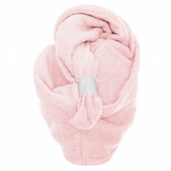 Turban Ręcznik do Włosów Różowy Pudrowy Frotte