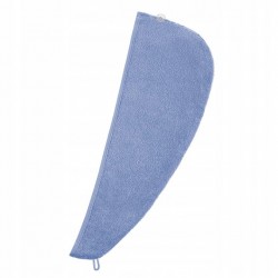 Turban Ręcznik do Włosów Welurowy Niebieski