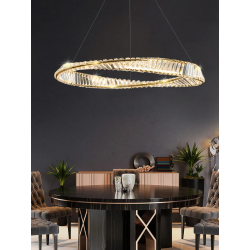 Lampa Wisząca Kryształowa Złota 60 cm APP1064-1CP Toolight