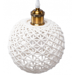 Lampa Wisząca Ceramiczna Biała Ażurowa APP1007 Toolight
