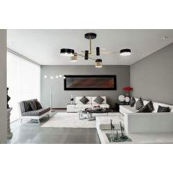 Lampa Sufitowa Metalowa Czarna Złota APP1001-4C Toolight