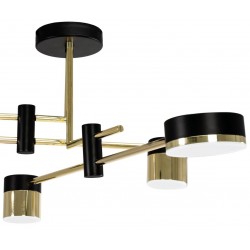 Lampa Sufitowa Metalowa Czarna Złota APP1001-4C Toolight