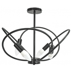 Lampa Sufitowa Metalowa Czarna Pająk 60 cm APP1093-4C Toolight