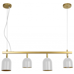 Lampa Metalowa na Listwie Złota Biała Wisząca APP1030-4C Toolight