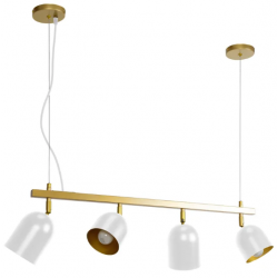 Lampa Metalowa na Listwie Złota Biała Wisząca APP1030-4C Toolight