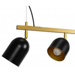 Lampa Metalowa na Listwie Złota Czarna Wisząca APP1031-4C Toolight