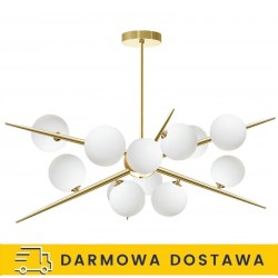 Lampa Wisząca Złota Pająk 12 APP998-12CP Toolight