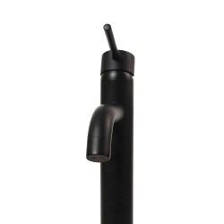 Umywalka Nablatowa Stella Rea 36x36 cm + Bateria Lungo Black + Korek Klik Klak