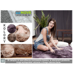 Miękki wysoki dywan pluszowy ombre 140x200 plusz light grey