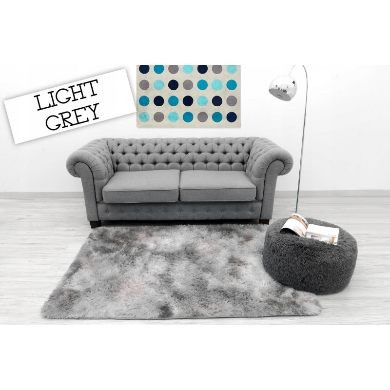 Miękki wysoki dywan pluszowy ombre 140x200 plusz light grey