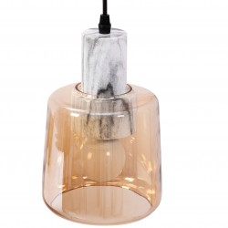 Lampa Wisząca Szklana Różowe Złoto APP1011 Toolight