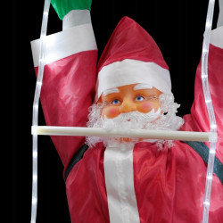 Święty Mikołaj na drabinie LED 240 cm